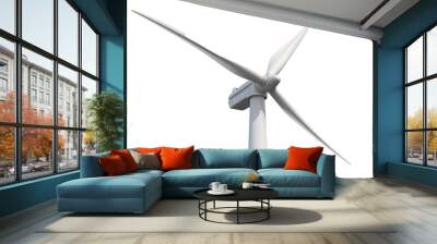  wind turbine transparent background, generative artificial intelligence
 Wall mural