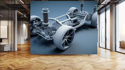 3D Illustration. view of car part, generative artificial intelligence Wall mural