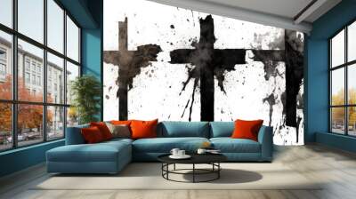 Painted christianity cross Wall mural