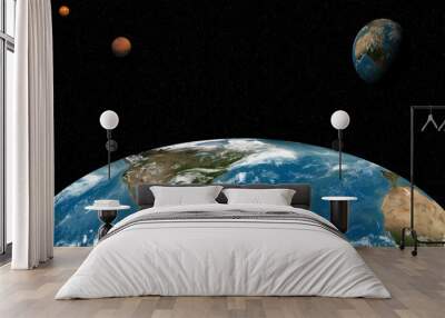 planet earth in space Wall mural