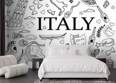 Italy line art design vector illustration Wall mural