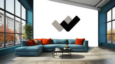  logo design letter W and L Wall mural