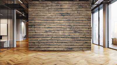 Old vintage retro style bricks wall for abstract brick background and texture. Wall mural