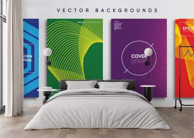 Minimal Vector cover designs. Future Poster template. Wall mural