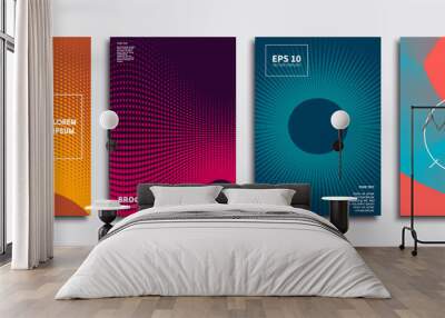 Minimal Vector cover designs. Future Poster template. Wall mural