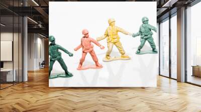 plastic toy soldiers throwing grenade Wall mural