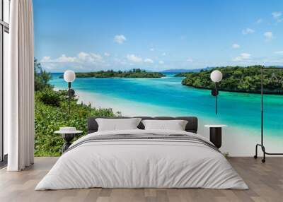 Tropical beach with clear blue lagoon, Ishigaki Island, Okinawa, Japan Wall mural