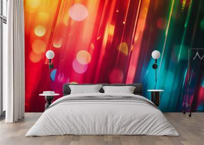 a close up shot of colorful light coming from colorfu Wall mural