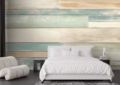 a stripe pattern of pale beige and beige tiled backgr Wall mural