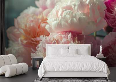 Beautiful summer flowers as background. Blossoming deli c4ebf45a-009c-447b-850c-ba0050034159 Wall mural