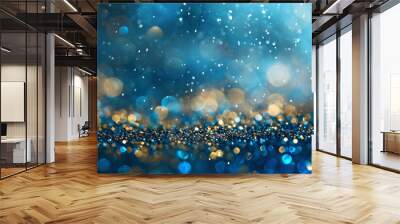 blue and gold dust particles background for holiday ima c6cb9af1-1491-4595-8c9c-839ee4f2b3ed Wall mural