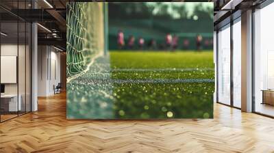 soccer team is training in a stadium with a goal post 1d12f474-8113-4fbc-815a-50177bef546b 2 Wall mural