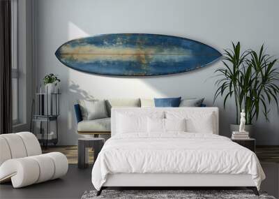 surfboard on the wall in the style of light brown and e96def7b-474a-45f8-8797-f5d9dcd381d6 3 Wall mural