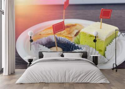 Sweet pastry cake with puff Wall mural