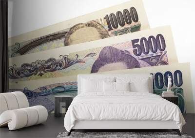 All japanese yen bank note , 10000yen ,5000yen, 1000yen Wall mural