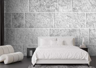 Modern white stone wall pattern and seamless background Wall mural