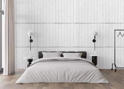 Panorama of Modern white stone wall with stripes texture and seamless background Wall mural