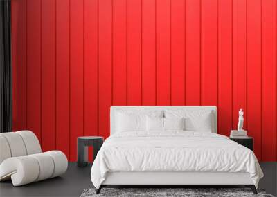 Panorama of Red Corrugated metal background and texture surface or galvanize steel Wall mural