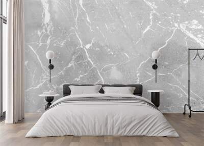 Panorama of White marble tile floor texture and bckground seamless Wall mural