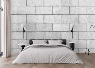 White cement block fence texture and seamless background Wall mural