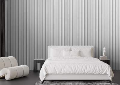 White Corrugated metal background and texture surface or galvanize steel Wall mural