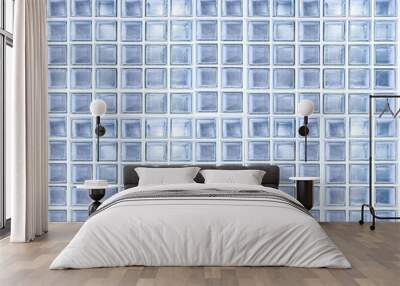 White glass block wall seamless background and texture Wall mural