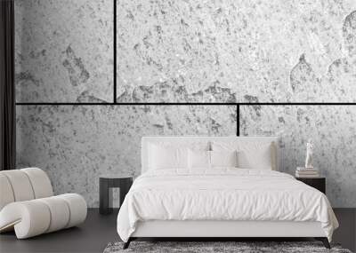 White stone floor tile seamless background and texture. Wall mural