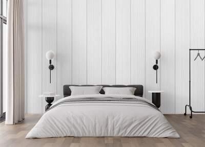 Wood plank white timber texture and seamless background Wall mural