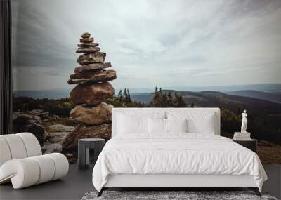 stones on the mountain Wall mural