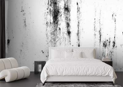 grunge metal and dust scratch black and white texture background Wall mural