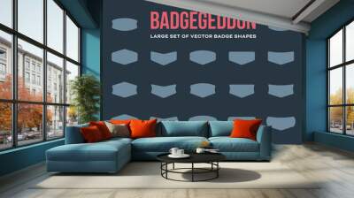 Mega set of vintage badge shapes and logo elements Wall mural