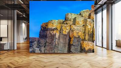 Close up details of Giant's Causeway Rock Formations Wall mural