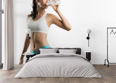 Women are drinking water After exercise Wall mural