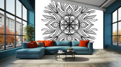 easy mandala coloring page for adults - simple flower mandala coloring pages - Art on the wall. Coloring book Lace pattern The tattoo Wall mural