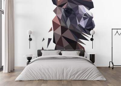 Image of a camel's head. Vector illustration polygon Wall mural