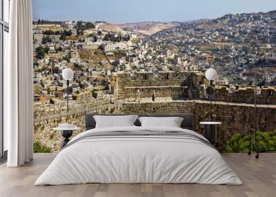 view from the walls of ancient jerusalem to city rooftops Wall mural