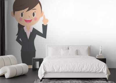 説明する女性会社員 Wall mural