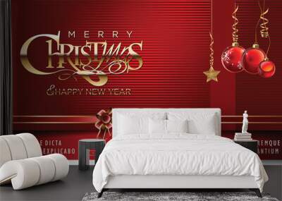 christmas greeting card Wall mural