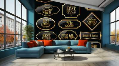 Metal plates premium quality golden collection Wall mural