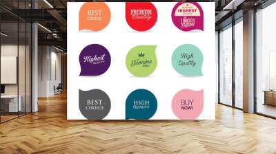 Modern badges Wall mural