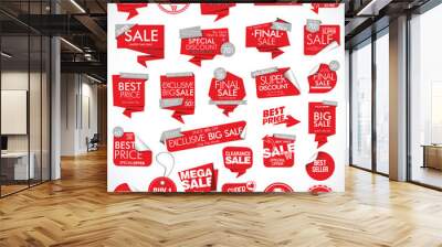 Modern sale banners and labels  Wall mural