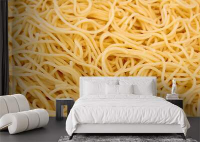 Close up texture shot of cooked spaghetti Wall mural