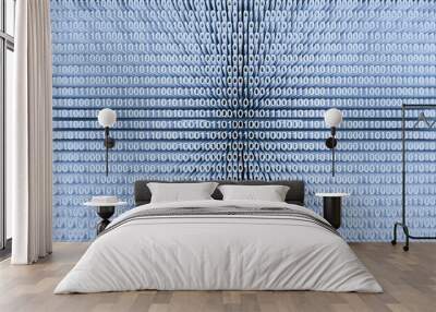 background in the form of binary code  Wall mural