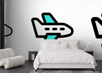 Editable airplane vector icon. Vehicles, transportation, travel. Part of a big icon set family. Perfect for web and app interfaces, presentations, infographics, etc Wall mural