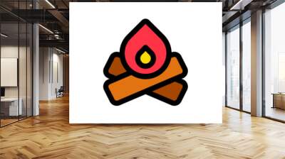 Editable bonfire, campfire vector icon. Part of a big icon set family. Perfect for web and app interfaces, presentations, infographics, etc Wall mural