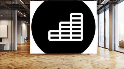 Editable coin stack, bar chart vector icon. Part of a big icon set family. Finance, business, investment, accounting. Perfect for web and app interfaces, presentations, infographics, etc Wall mural