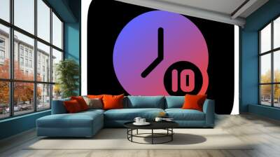 Editable countdown timer 10 seconds vector icon. Part of a big icon set family. Perfect for web and app interfaces, presentations, infographics, etc Wall mural