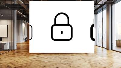 Editable vector lock padlock encryption password icon. Part of a big icon set family. Perfect for web and app interfaces, presentations, infographics, etc Wall mural