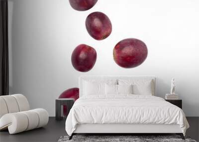 Falling red grapes mockup, Cutout. Wall mural