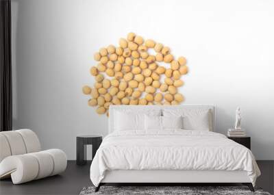 Soybeans isolated on white background. Wall mural